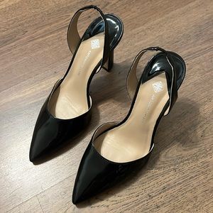 Antonio Melani pointed toe shiny black heels